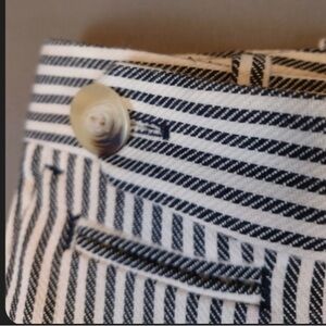 ZARA women’s black and white zebra striped tapered cuff pants high waisted LARGE